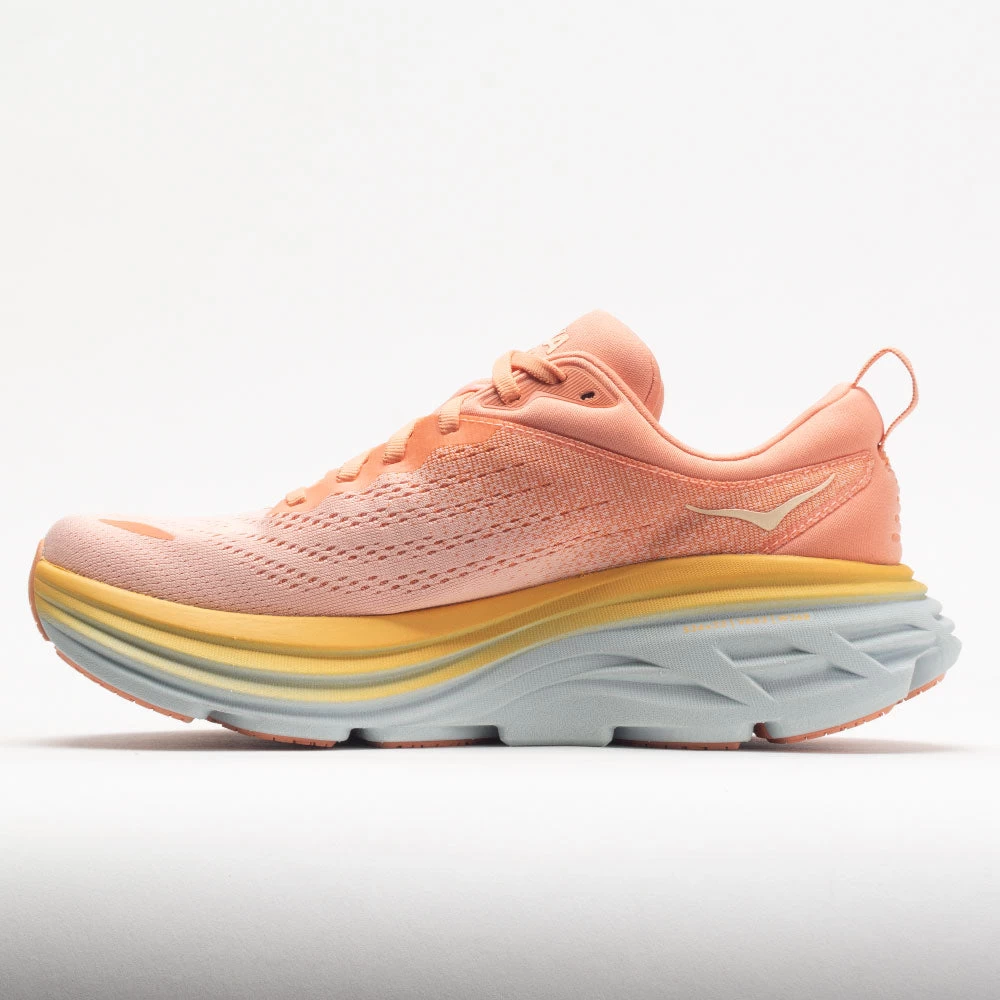 HOKA Bondi 8 Women's Shell Coral/Peach Parfait 2 HOKA Bondi 8 Women's Shell Coral/Peach Parfait - Image 2