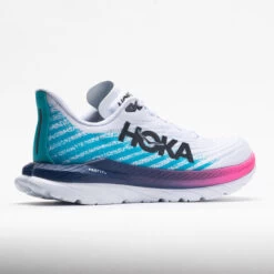 HOKA Mach 5 Women's White/Scuba Blue -Shoes Fashion 048542 6