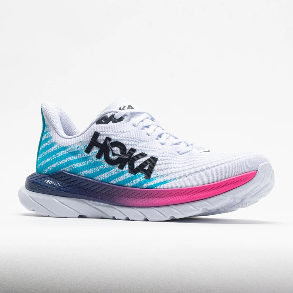 HOKA Mach 5 Men's White/Scuba Blue 5 HOKA Mach 5 Men's White/Scuba Blue - Image 5