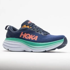 HOKA Bondi 8 Women's Outer Space/Bellwether Blue -Shoes Fashion 048612 5