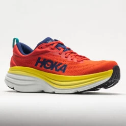 HOKA Bondi 8 Men's Red Alert/Flame -Shoes Fashion 049229 5