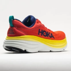 HOKA Bondi 8 Men's Red Alert/Flame -Shoes Fashion 049229 6