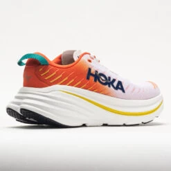 HOKA Bondi X Men's Blanc De Blanc/Flame -Shoes Fashion 049244 6