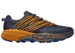 HOKA ONE ONE Speedgoat 4 - Men's Trail Shoes - Castlerock / Golden Yellow