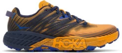 HOKA ONE ONE Speedgoat 4 - Men's Trail Shoes - Saffron / Black Iris