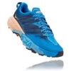 Hoka One One HOKA Women's Speedgoat 4 All-Terrain Running Shoes In Blue/Orange