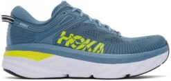Hoka One One Blue & Yellow Bondi 7 Sneakers