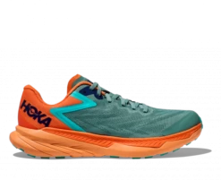 Hoka One One HOKA Men's Zinal All-Terrain Running Shoes In Trellis/Vibrant Orange