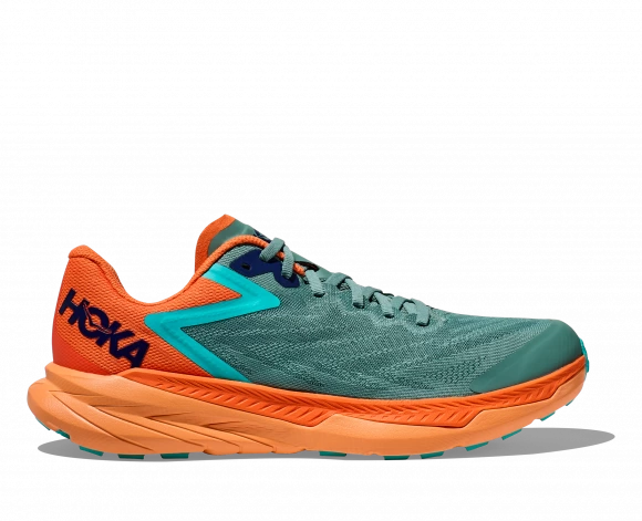 Hoka One One HOKA Men's Zinal All-Terrain Running Shoes In Trellis/Vibrant Orange 1 Hoka One One HOKA Men's Zinal All-Terrain Running Shoes In Trellis/Vibrant Orange