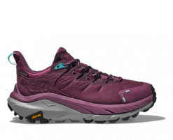Hoka One One HOKA Women's Kaha 2 Low GORE-TEX Hiking Shoes In Grape Wine/Coastal Shade