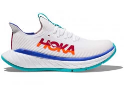 Hoka One One HOKA Men's Carbon X 3 Running Shoes In White/Flame