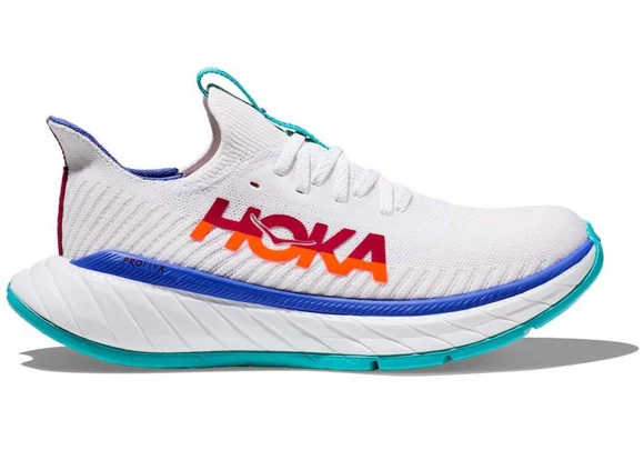 Hoka One One HOKA Men's Carbon X 3 Running Shoes In White/Flame 1 Hoka One One HOKA Men's Carbon X 3 Running Shoes In White/Flame