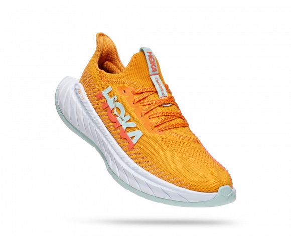 Hoka One One HOKA Women's Carbon X 3 Shoes In Radiant Yellow/Camellia 1 Hoka One One HOKA Women's Carbon X 3 Shoes In Radiant Yellow/Camellia