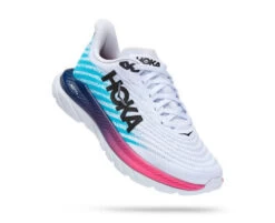 Hoka One One HOKA Women's Mach Shoes 5 In White/Scuba Blue