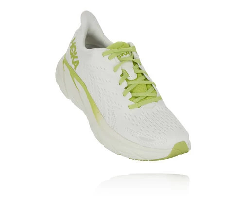 Hoka One One HOKA Men's Clifton 8 Shoes In Green Glow/Bright White 1 Hoka One One HOKA Men's Clifton 8 Shoes In Green Glow/Bright White