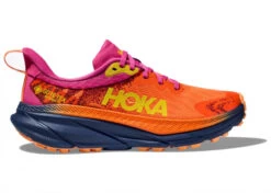 Hoka One One HOKA Women's Challenger 7 GORE-TEX Hiking Shoes In Vibrant Orange/Pink Yarrow