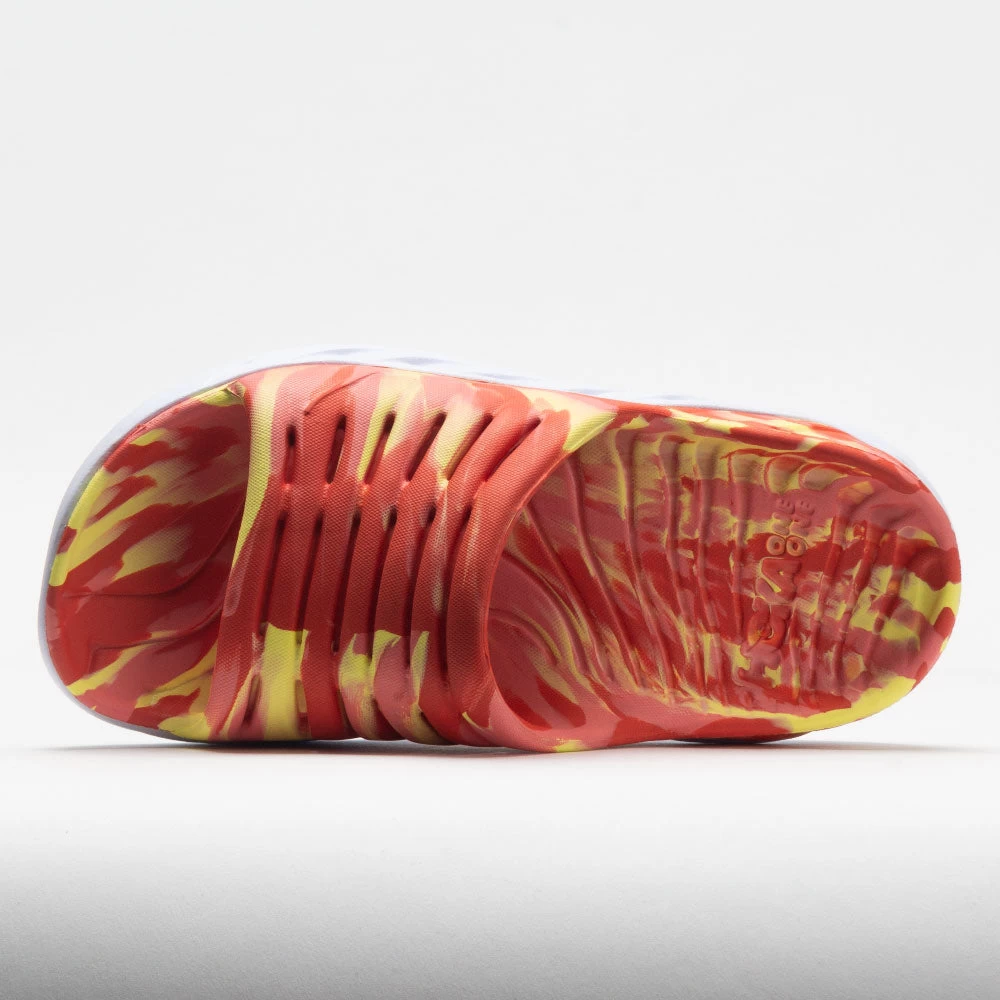 HOKA Ora Recovery Slide Swirl Unisex Yellow Pear/Fiesta 2 HOKA Ora Recovery Slide Swirl Unisex Yellow Pear/Fiesta - Image 2