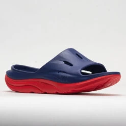 HOKA Ora Slide 3 Unisex Bellwether Blue/Red Alert 10 HOKA Ora Slide 3 Unisex Bellwether Blue/Red Alert -Shoes Fashion 570614 5