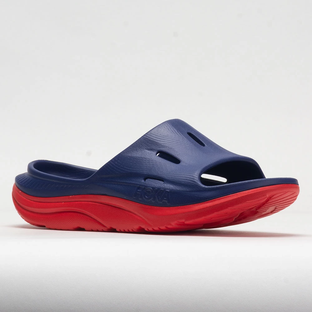 HOKA Ora Slide 3 Unisex Bellwether Blue/Red Alert 5 HOKA Ora Slide 3 Unisex Bellwether Blue/Red Alert - Image 5